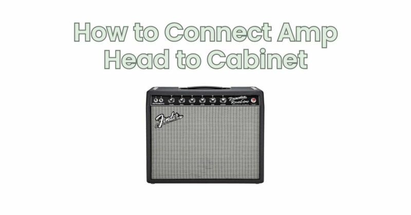 How to Connect Amp Head to Cabinet