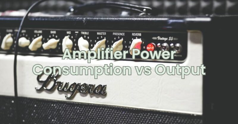 Amplifier Power Consumption vs Output