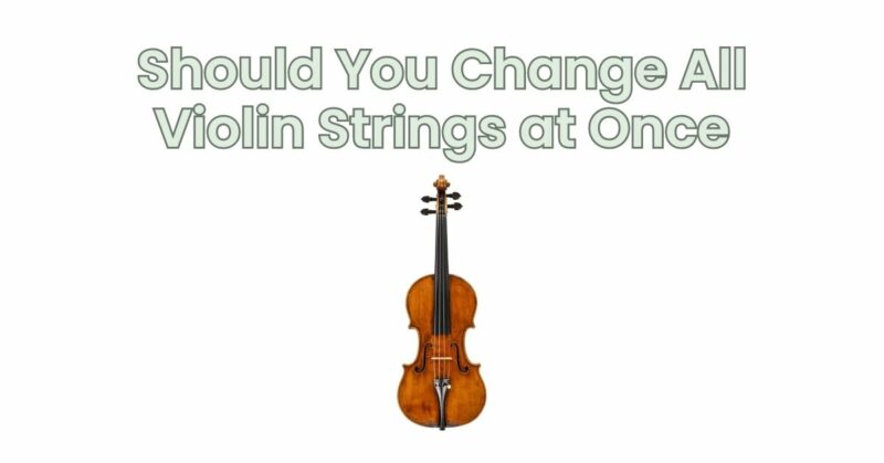 Should You Change All Violin Strings at Once