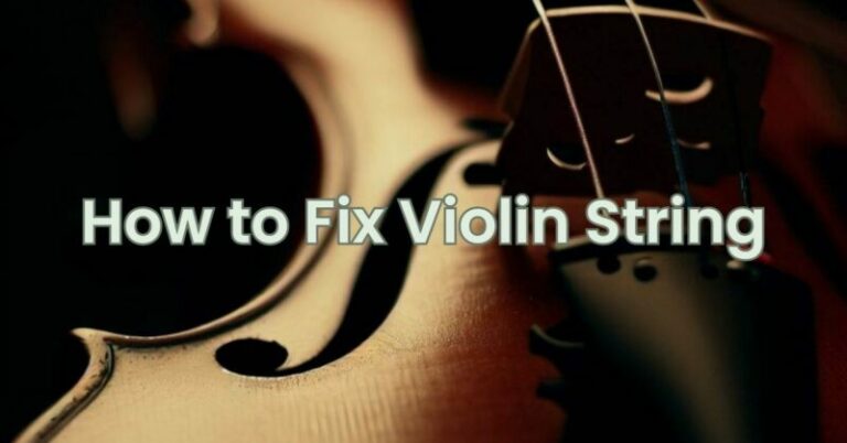 How to Fix Violin String - All For Turntables