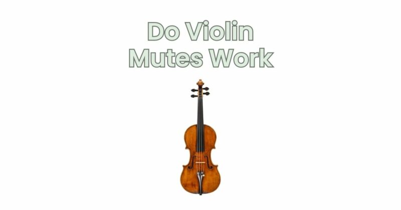 Do Violin Mutes Work