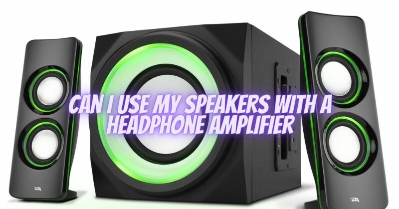 Can I use my speakers with a headphone amplifier