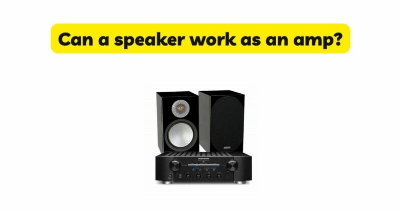 Can a speaker work as an amp?