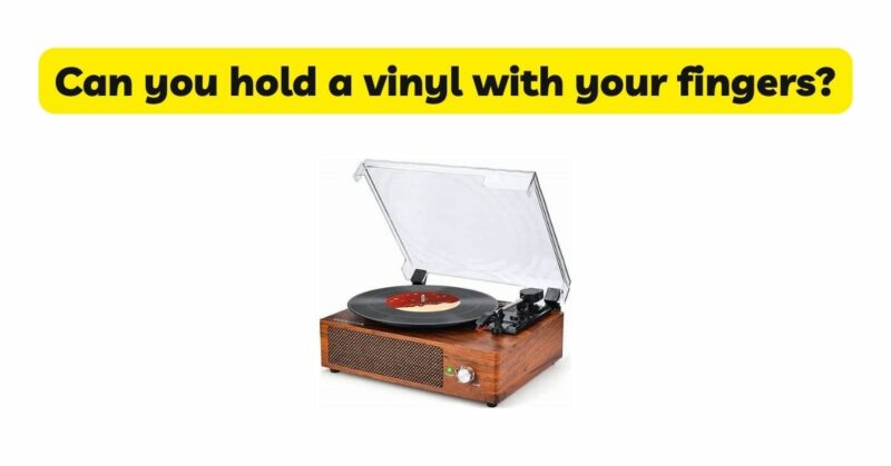 Can you hold a vinyl with your fingers?
