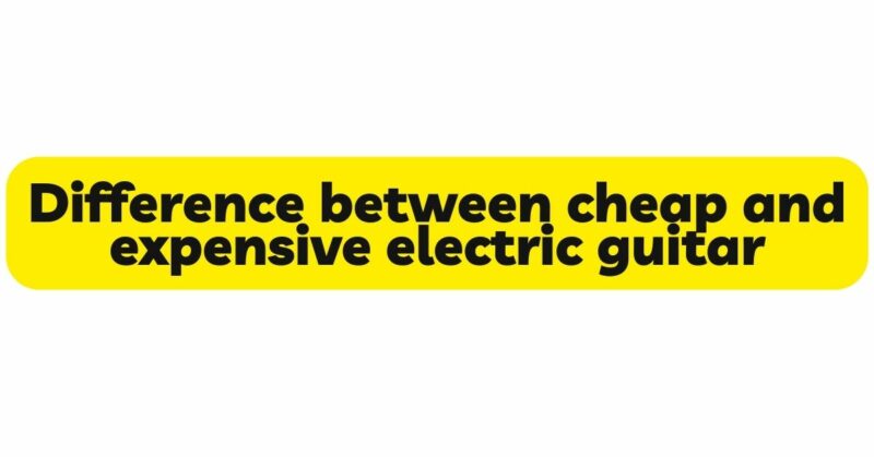 Difference between cheap and expensive electric guitar