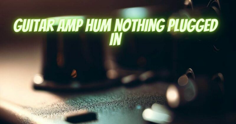 Guitar amp hum nothing plugged in