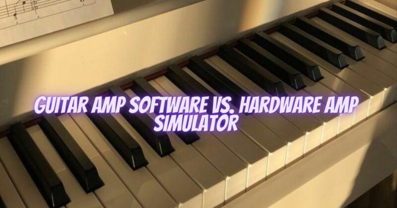 Guitar amp software vs. hardware amp simulator