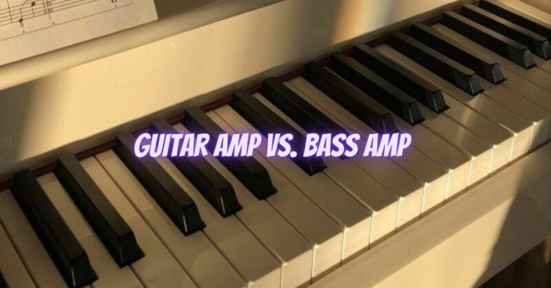 Guitar amp vs. bass amp