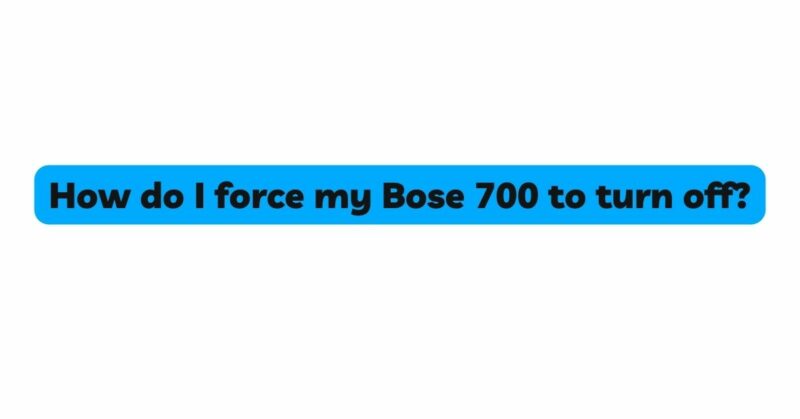 Do Bose 700 headphones turn off automatically?