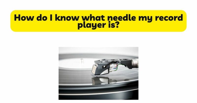 How do I know what needle my record player is?