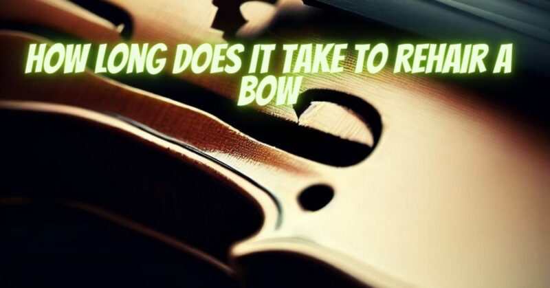 How long does it take to rehair a bow