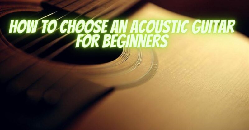 How to choose an acoustic guitar for beginners
