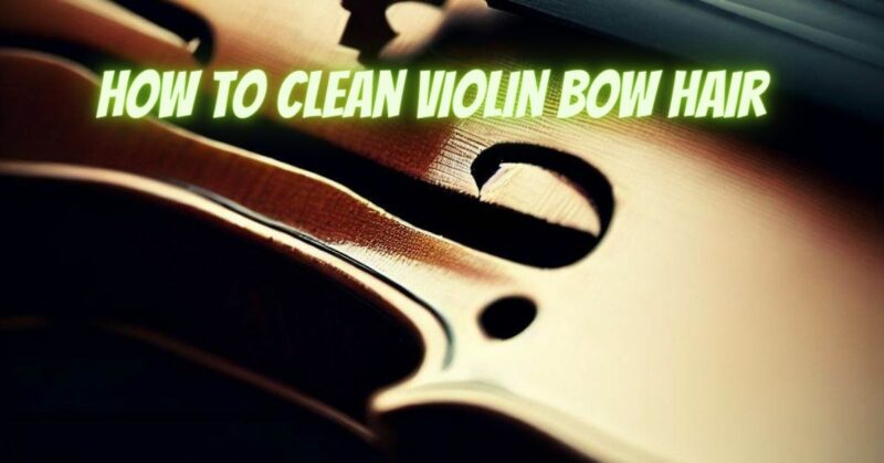 How to clean violin bow hair