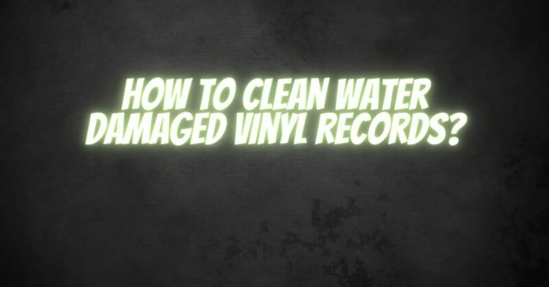 A Guide to Cleaning Water-Damaged Vinyl Records