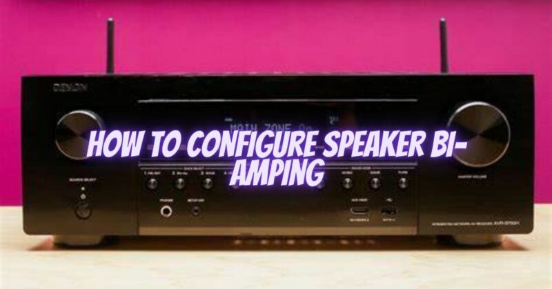 How to configure speaker bi-amping