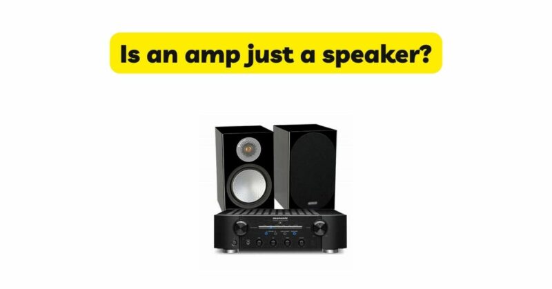 Is an amp just a speaker?