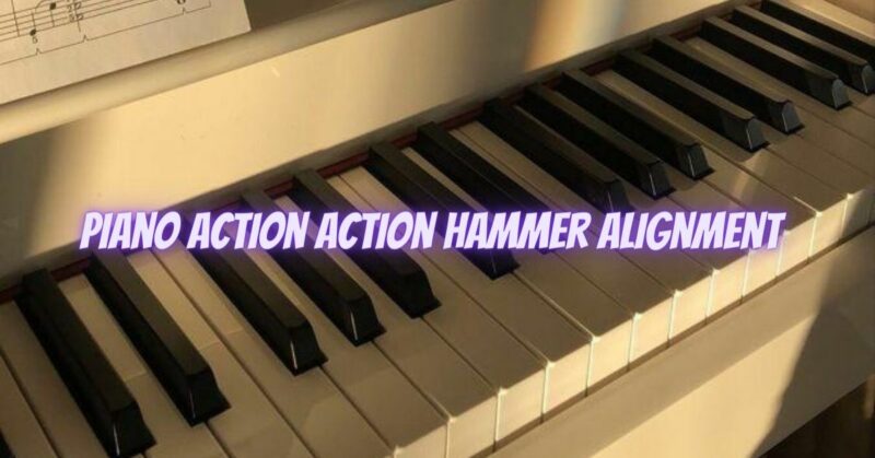 Piano action action hammer alignment