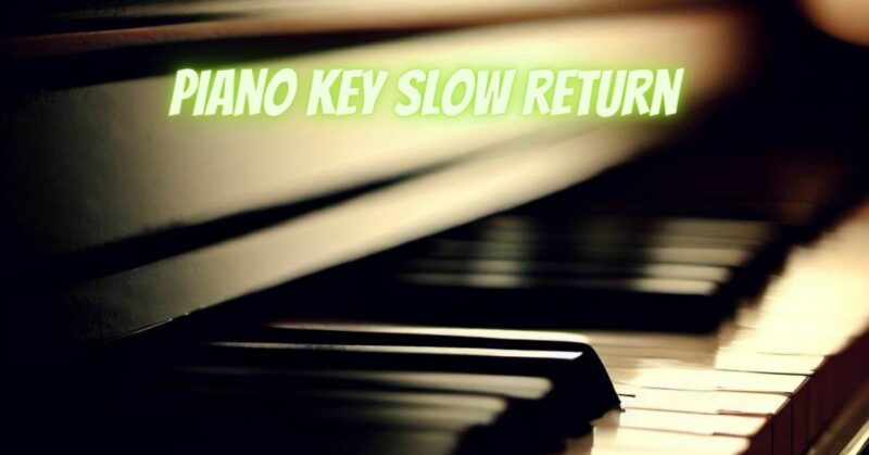Piano key slow return