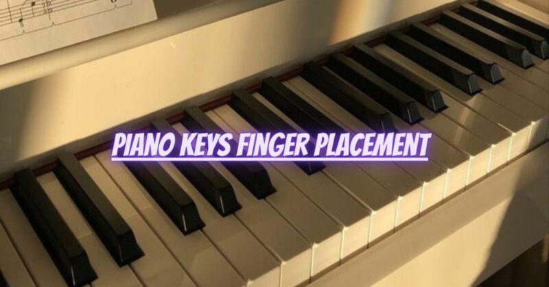 Piano keys finger placement
