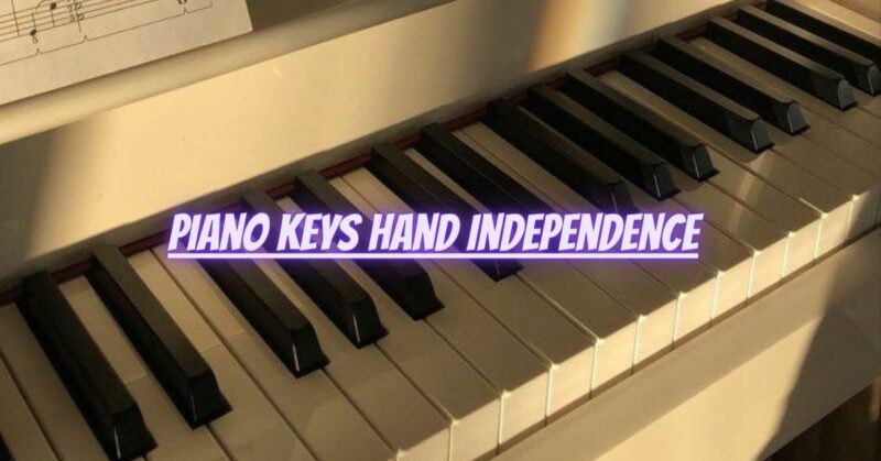 Piano keys hand independence