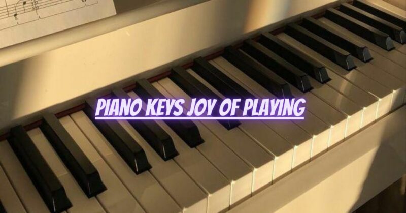 Piano keys joy of playing