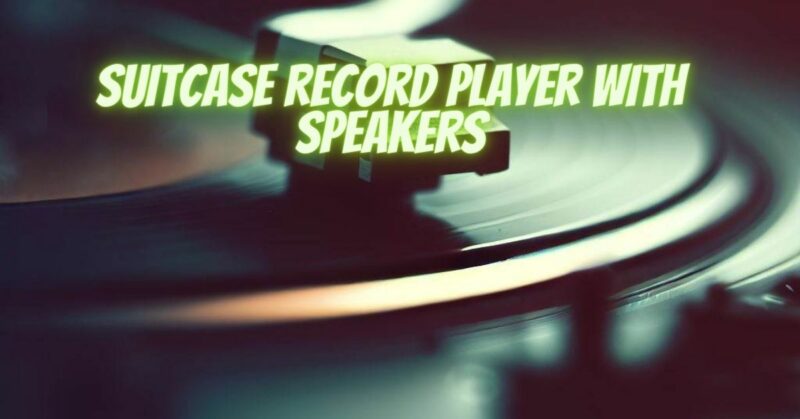 Suitcase record Player with speakers