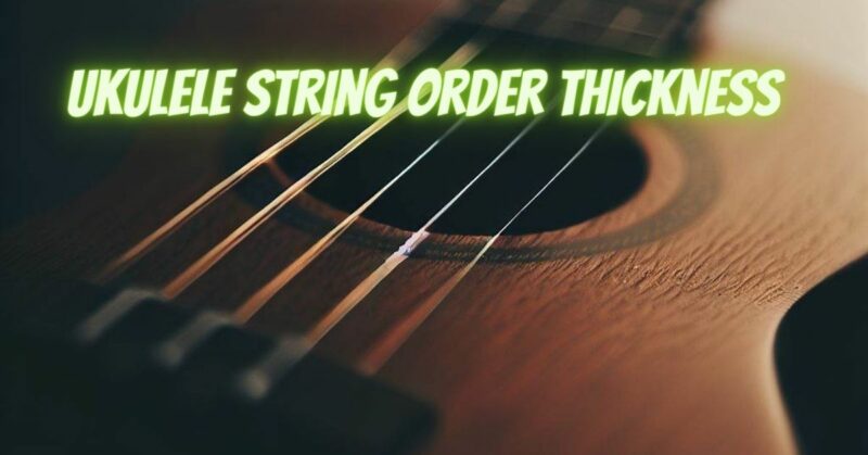 Integrere sigte deformation Ukulele string order thickness - All for Turntables