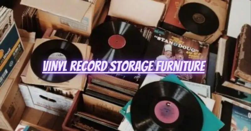 Vinyl record storage furniture
