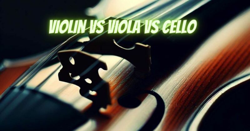 Violin vs viola vs cello