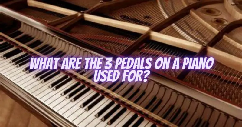 What are the 3 pedals on a piano used for?