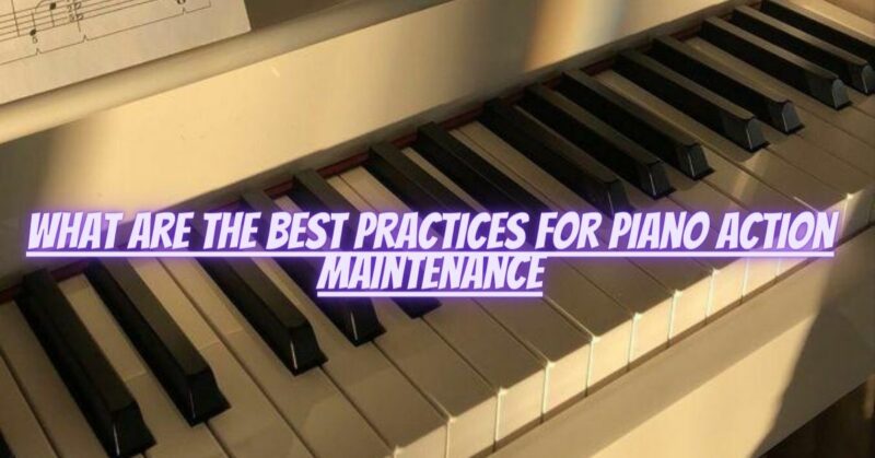 What are the best practices for piano action maintenance