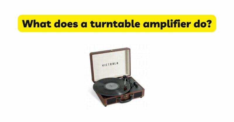 What does a turntable amplifier do?