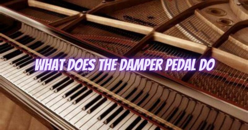 What does the damper pedal do
