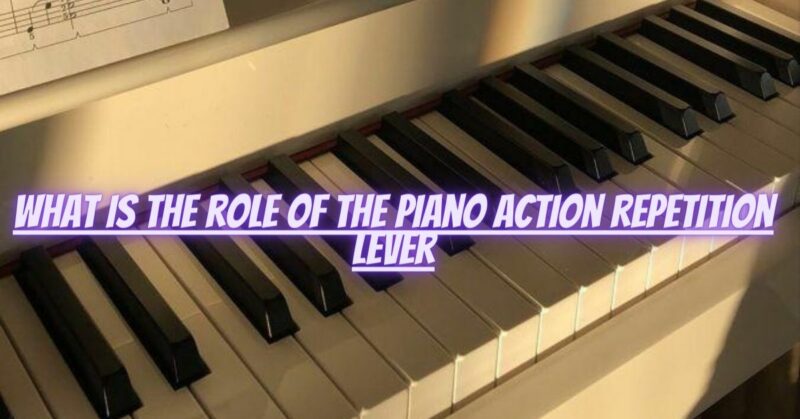 What is the role of the piano action repetition lever