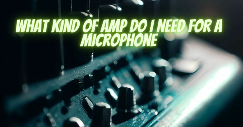 What kind of amp do I need for a microphone