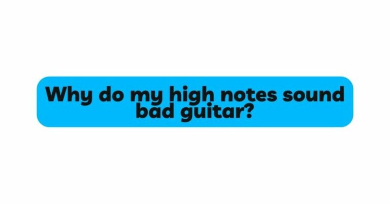 High Note Sound Waves Why do my high notes sound bad guitar? - All For Turntables