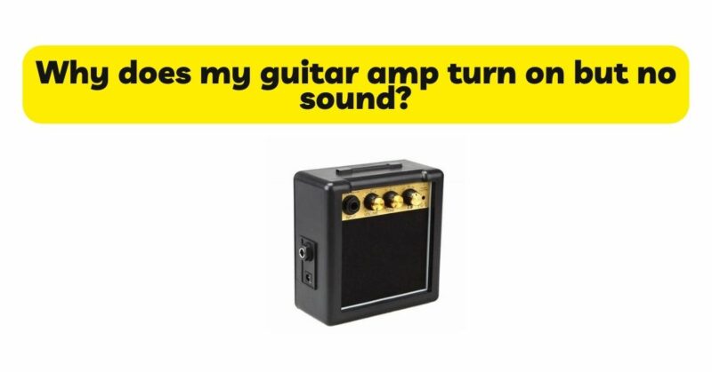 Why does my guitar amp turn on but no sound?