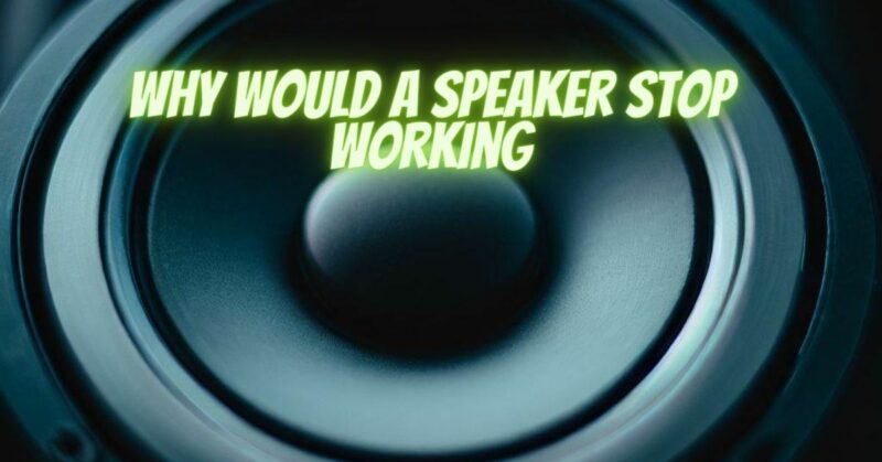 Why would a speaker stop working