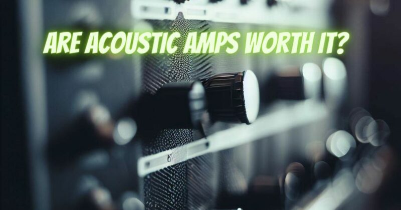 Are acoustic amps worth it?