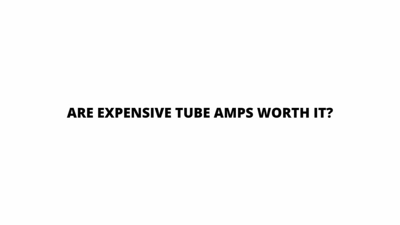 Are expensive tube amps worth it?