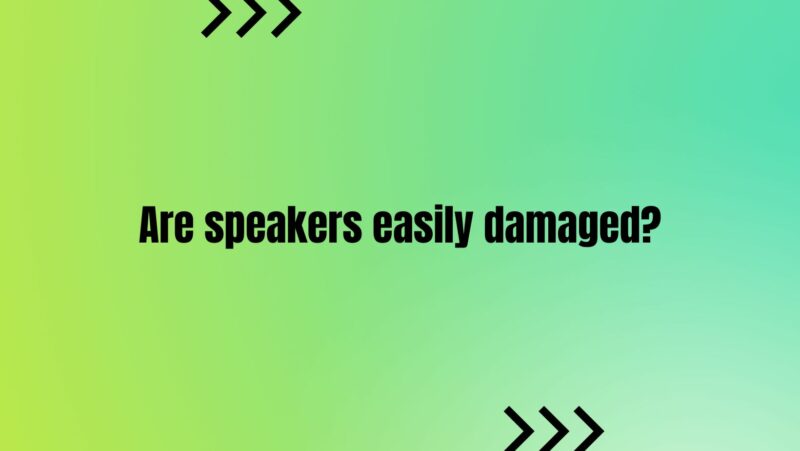 Are speakers easily damaged?