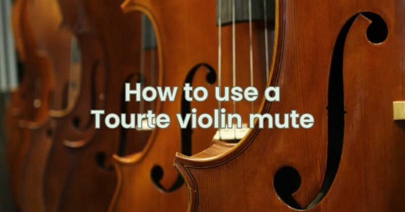 How to use a Tourte violin mute