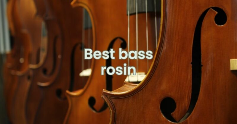 Best bass rosin