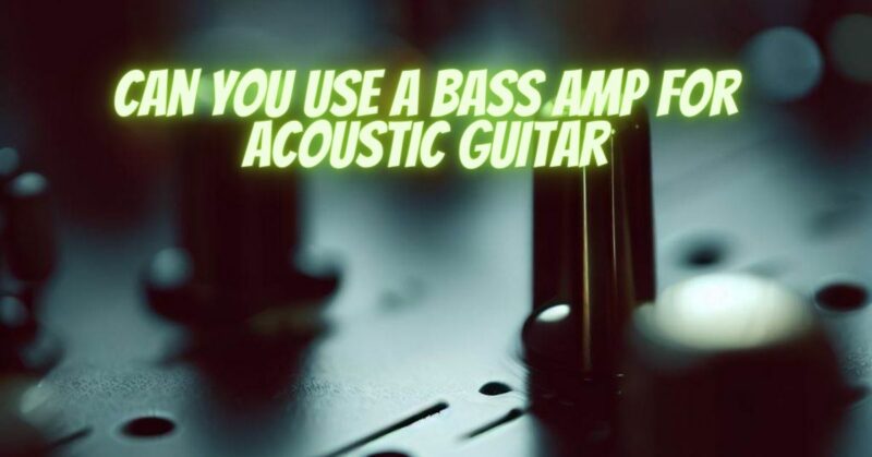 Can you use a bass amp for acoustic guitar