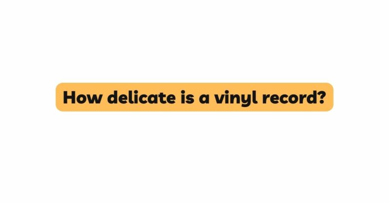How delicate is a vinyl record?
