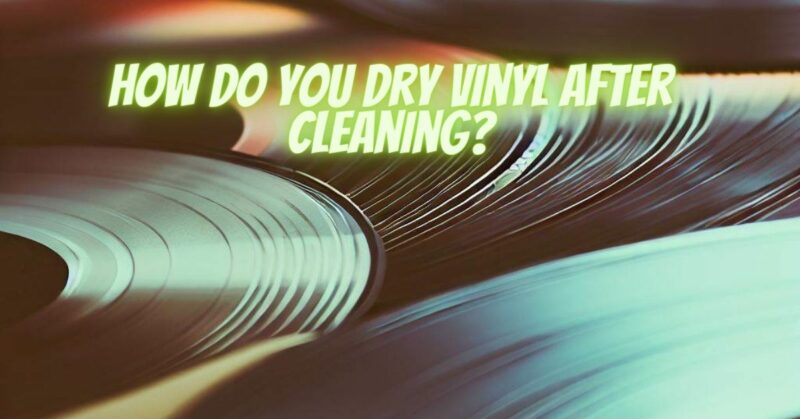 How do you dry vinyl after cleaning?