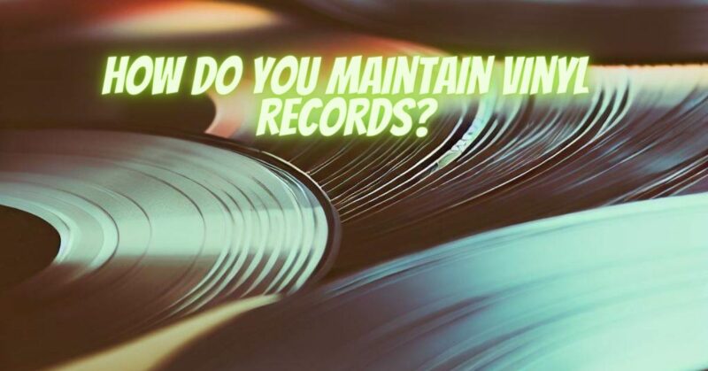 How do you maintain vinyl records?