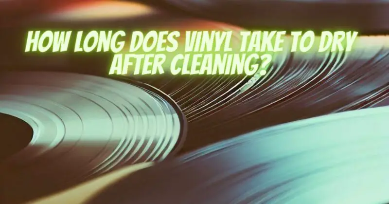 How long does vinyl take to dry after cleaning?