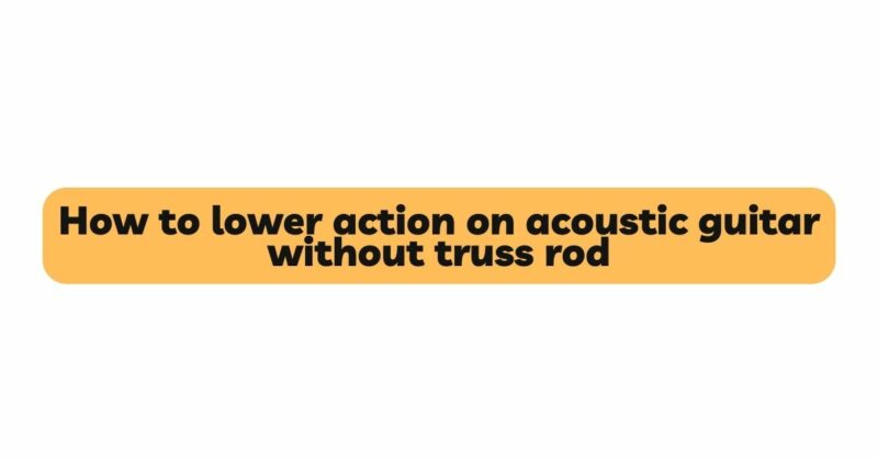 How to lower action on acoustic guitar without truss rod