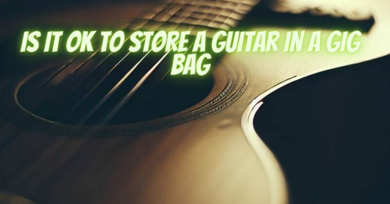 Is it OK to store a guitar in a gig bag